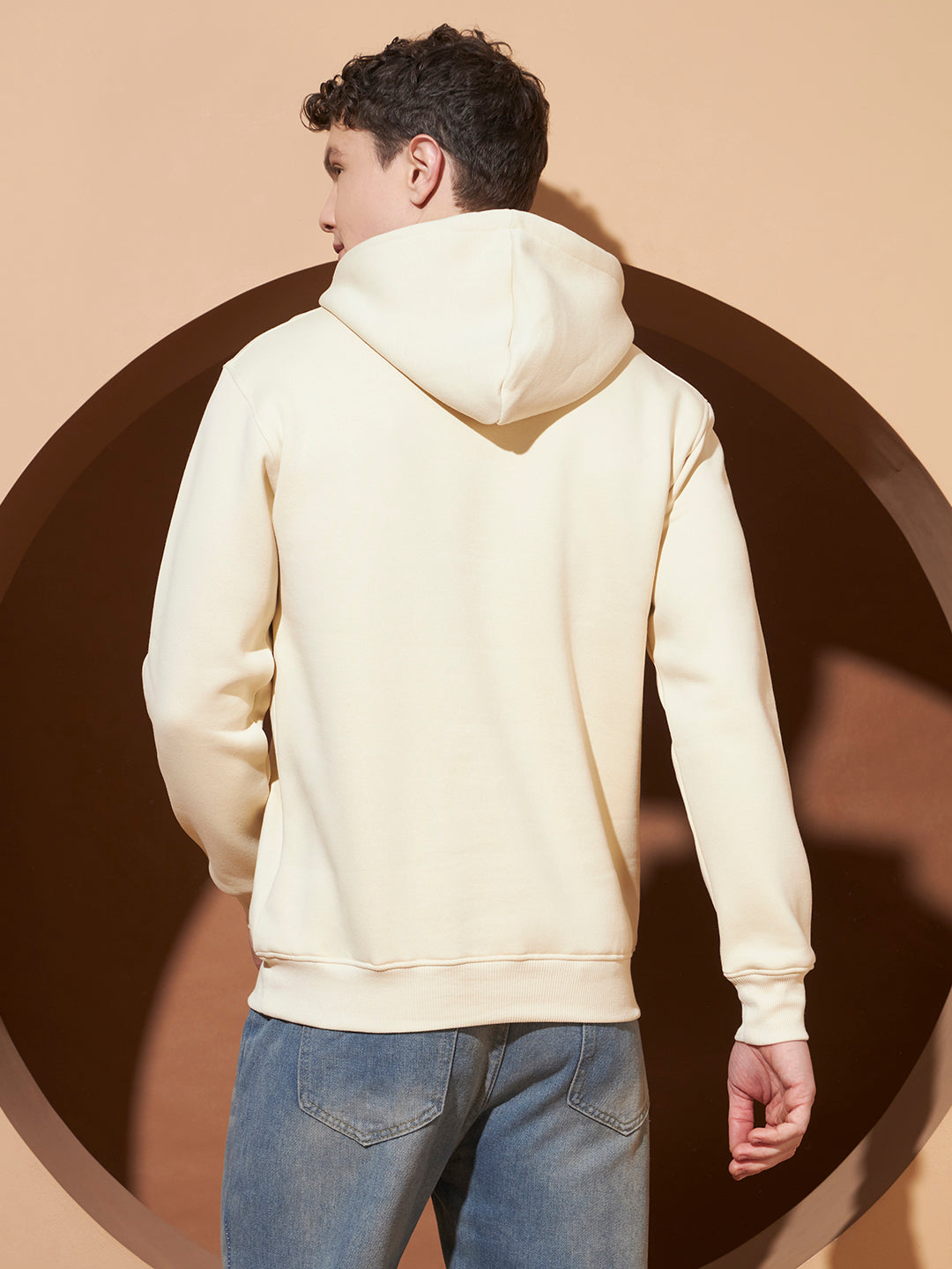 Men’s Off White  Graphic Print Cotton Hoodie – Casual Pullover Sweatshirt