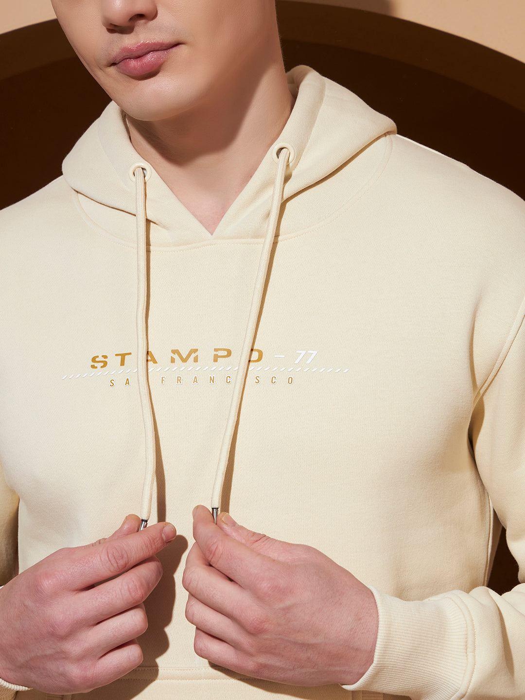 Men’s Off White  Graphic Print Cotton Hoodie – Casual Pullover Sweatshirt